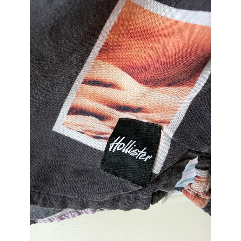 Hollister California Men's Large Epic Flex Button-Up Short Sleeve Cali Photos - Picture 8 of 11